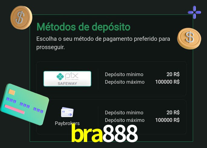 O cassino bra888 oferece uma grande variedade de métodos de pagamento
